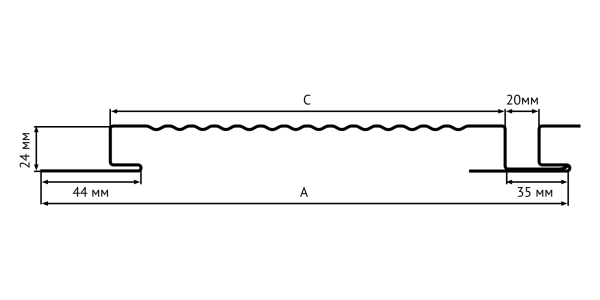 Линеарная панель Primepanel-О-В-24х400/0 (PURMAN-20-0.7)