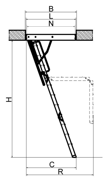 Лестница чердачная Fakro LWK Plus