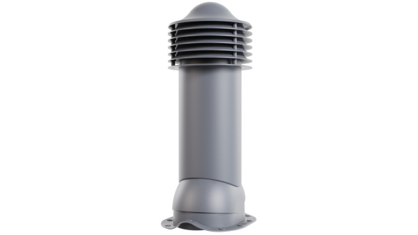 Труба вентиляционная Viotto, для металлочерепицы, d-150мм, утепленная, серый графит (RAL 7024)
