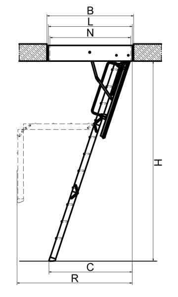 Лестница чердачная термоизоляционная Fakro LTK